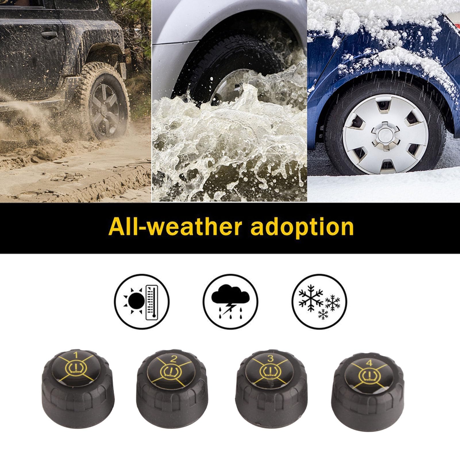 Kit Monitoraggio Pressione Pneumatici Bluetooth 5.0 Sensore Pressione Pneumatici Monitoraggio in Tempo Reale IP67 Impermeabile con Sensori Esterni Viti di Fissaggio Chiave di