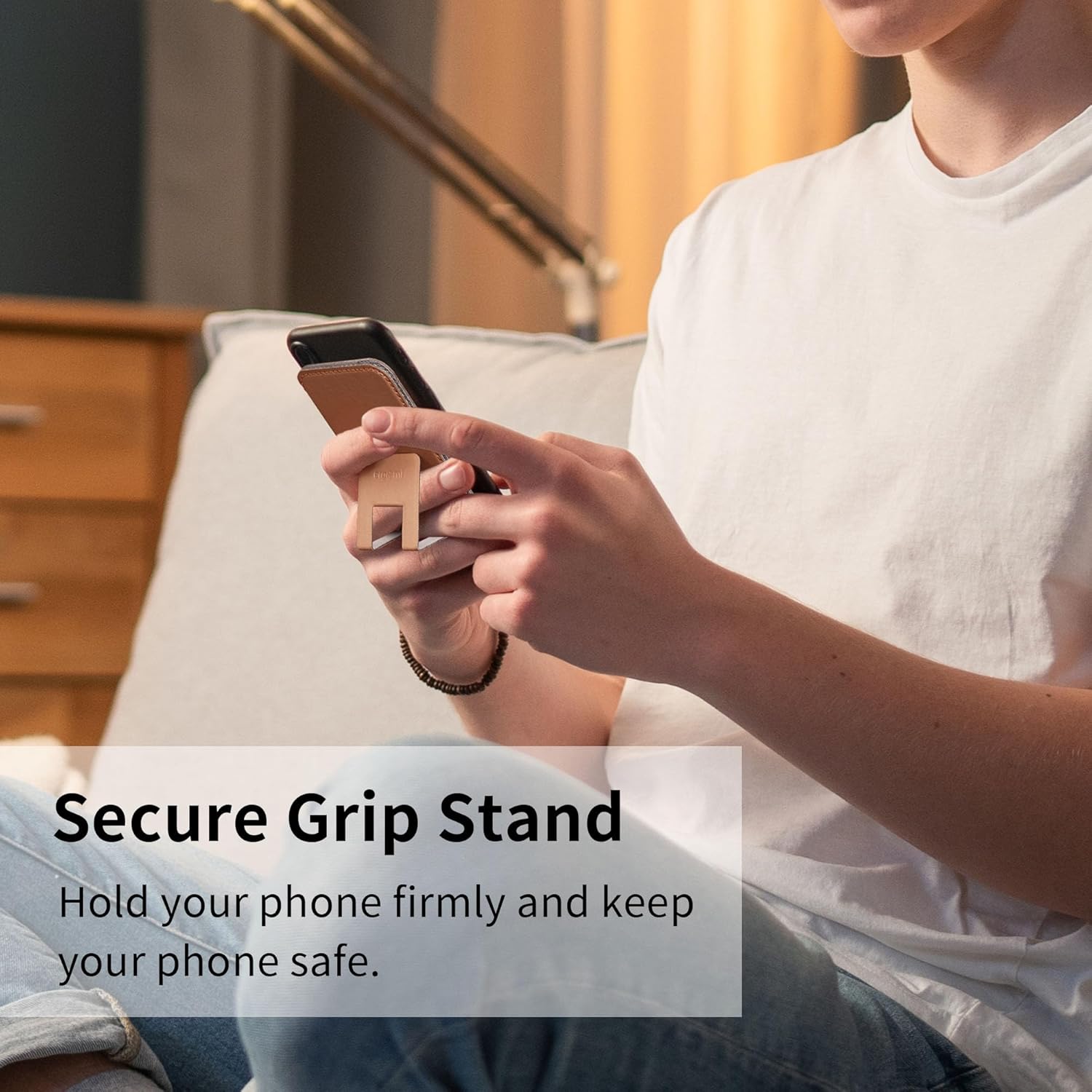 Magnetic Phone Flip Wallet Stand, Compatible with MagSafe Wallet, for iPhone 16/15/14/13/12 Series, Phone Magnet Rings Included, with 3 Viewing Angles, Card Holder, Ares+, Black - Image 7