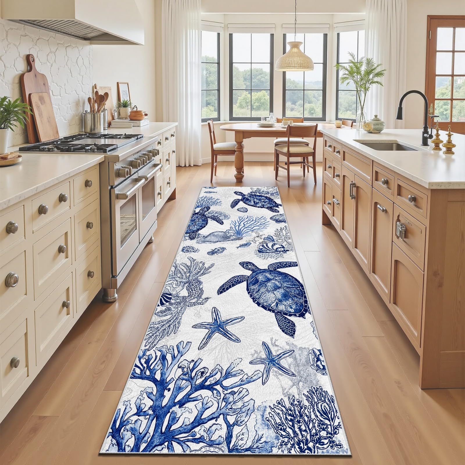 Küste Schildkröte Flur Teppich Läufer 60x150 cm, Nautisch Maritim