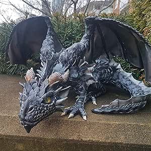 Drachen Gartendeko 21×15×10 Cm Garten Drachen Statue Harz Drachen ...