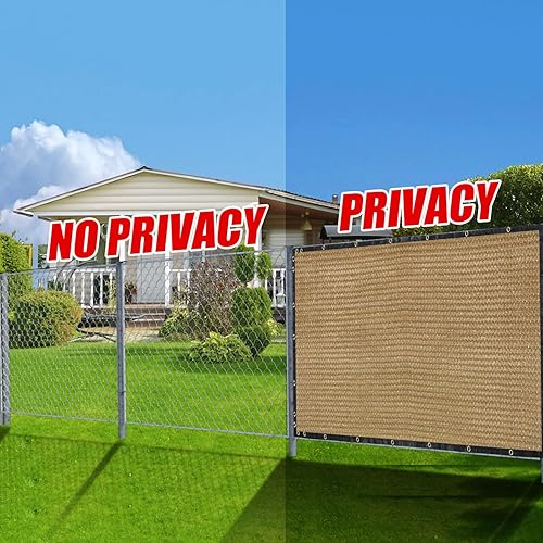 Miniatura 31 de Black 4FT X 50FT Outdoor Privacy Screen Fence & Mesh Shade Net Cover, Ideal for Garden and Backyard - Enhances Privacy for Fencing & Chain Link