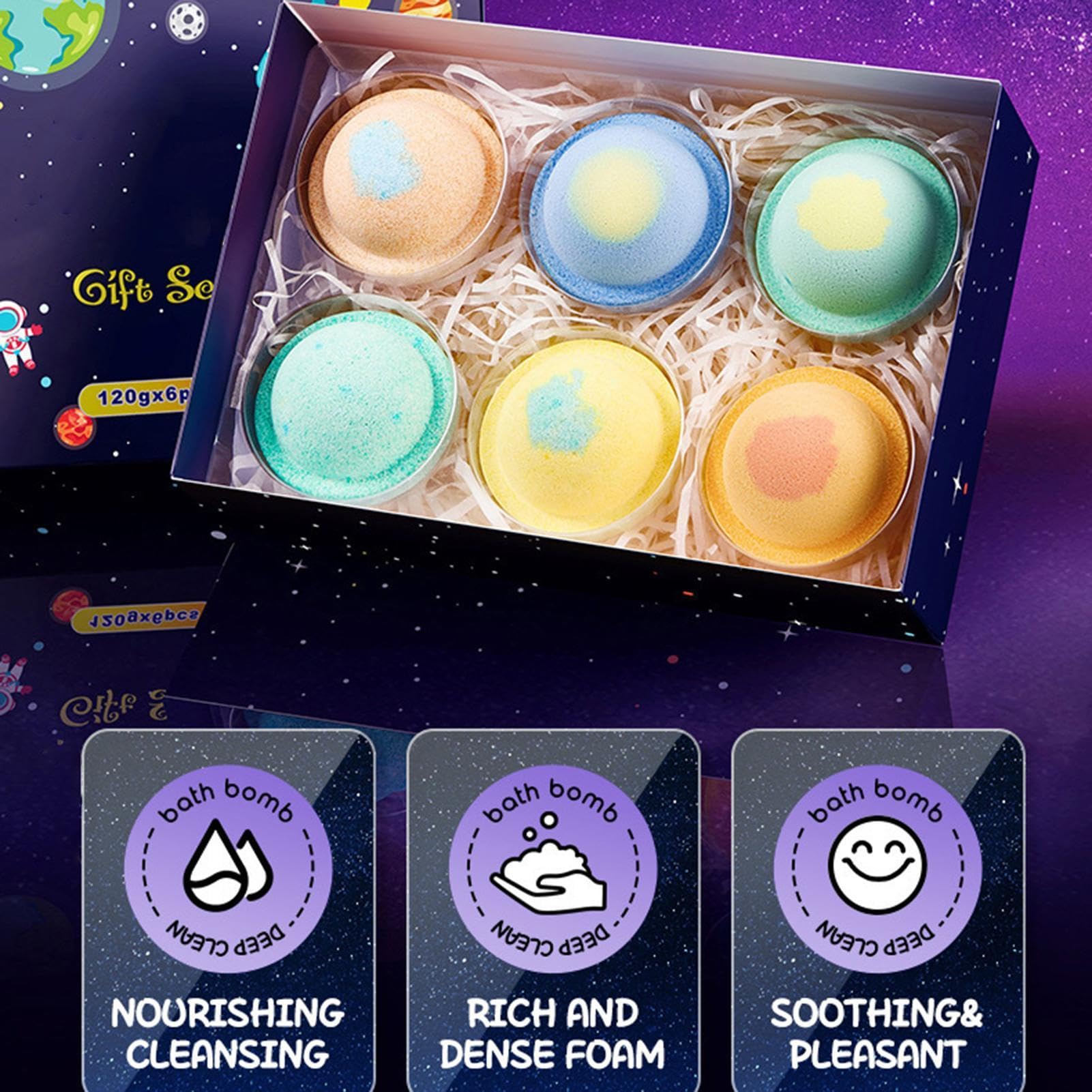 Bath Balls per Bambini 6 Pezzi Rilassante Naturale Biologico
