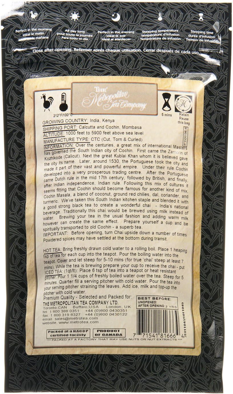Metropolitan Tea Discovery Loose Tea Pack, Cochin Masala Chai Chai, 100gm