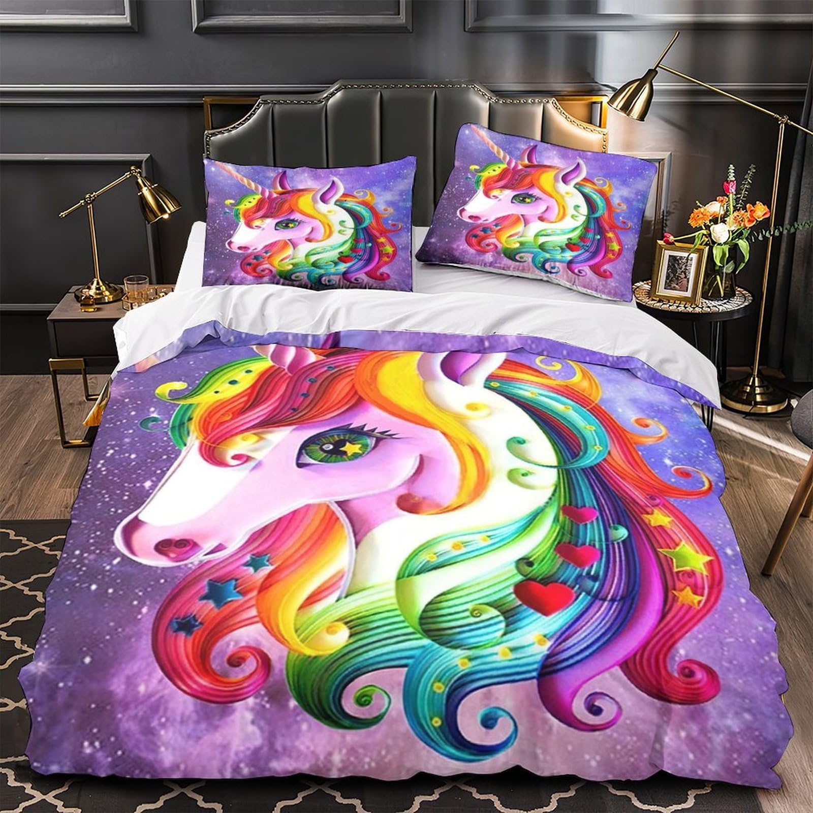 Housse de couette fermeture éclair résistante lavable pour lit King anti-plis