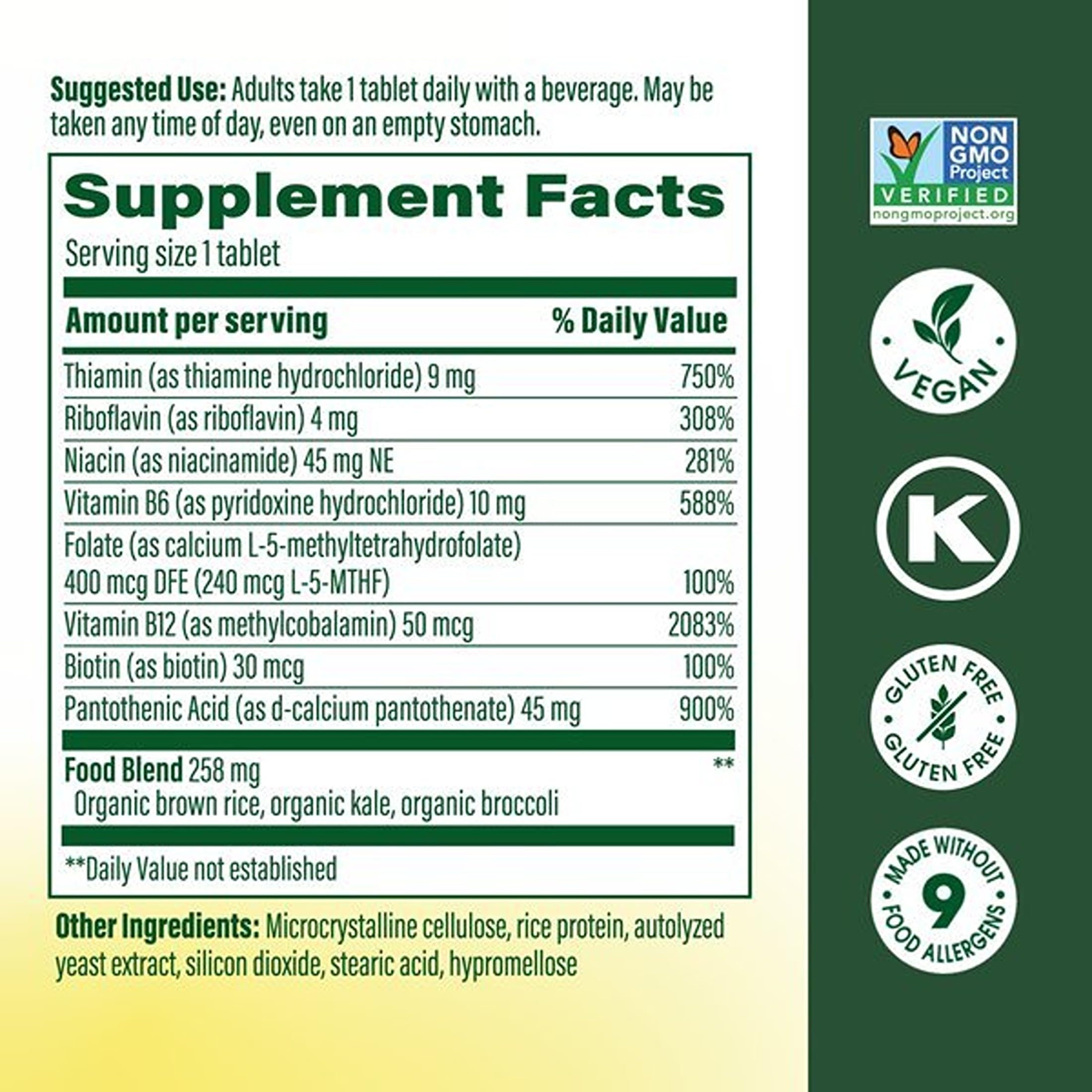 MegaFood Balanced B Complex, Cellular Energy Metabolism Support, 90 Tablets — Amazon image 3