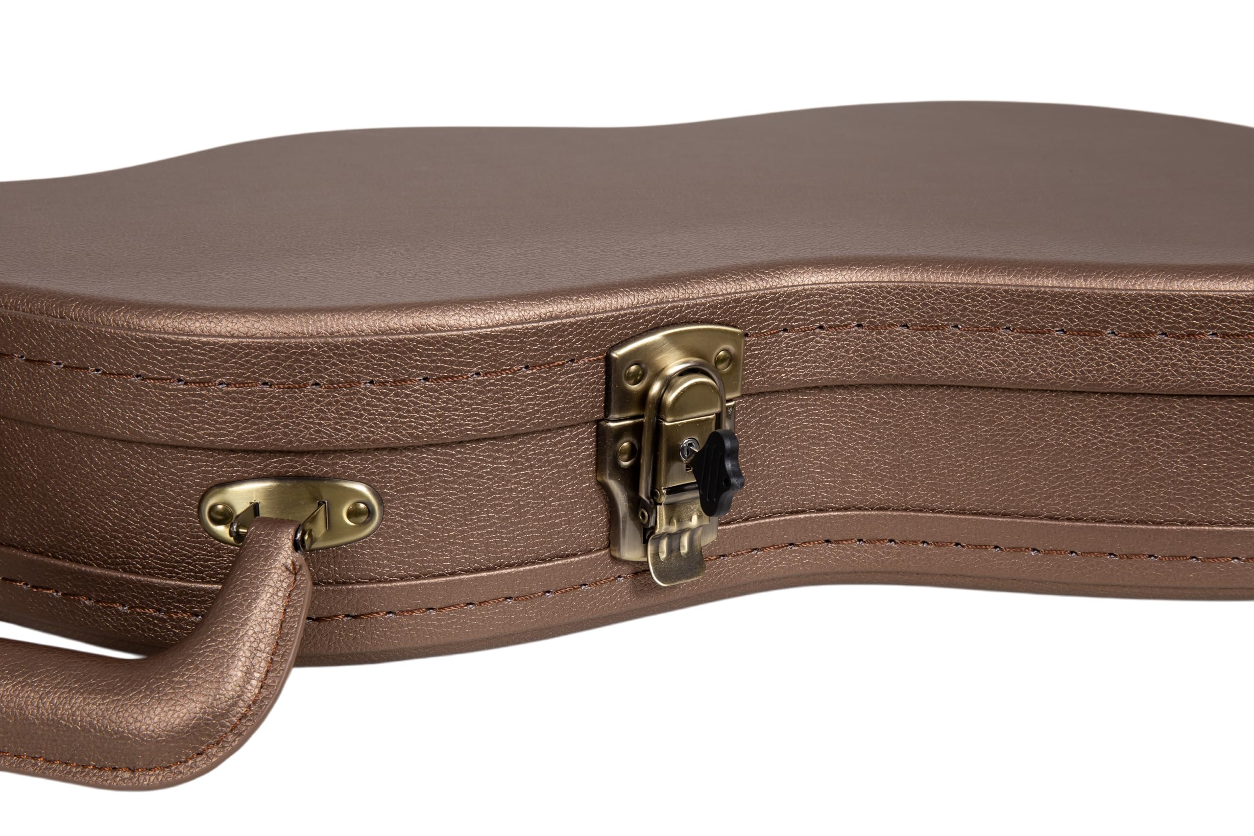 Crossrock Funda de Madera contorneada para Guitarra eléctrica, Interior de Terciopelo, Cerradura - Serie Designer