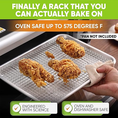 Miniatura 4 de Spring Chef Rejilla de enfriamiento y raspador de banco de acero inoxidable de 8.5 x 12 pulgadas con raspador de cuenco adicional, color negro -