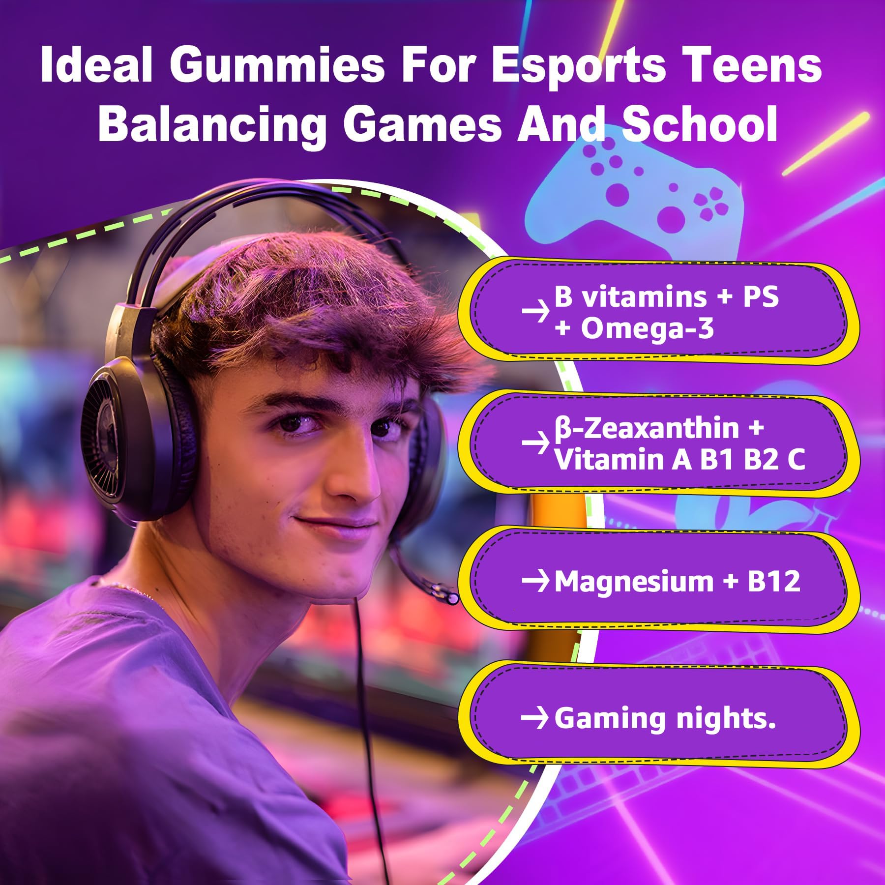 Multivitamin Filled Gummies for Teen Boys Girls 10,11, 12-17, 18, 19, — Amazon image 6