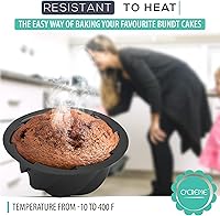 Vista 3 de O'Creme Molde de plástico para hornear mini para tartas, molde para hornear con silicona antiadherente, moldes antiadherentes reutilizables