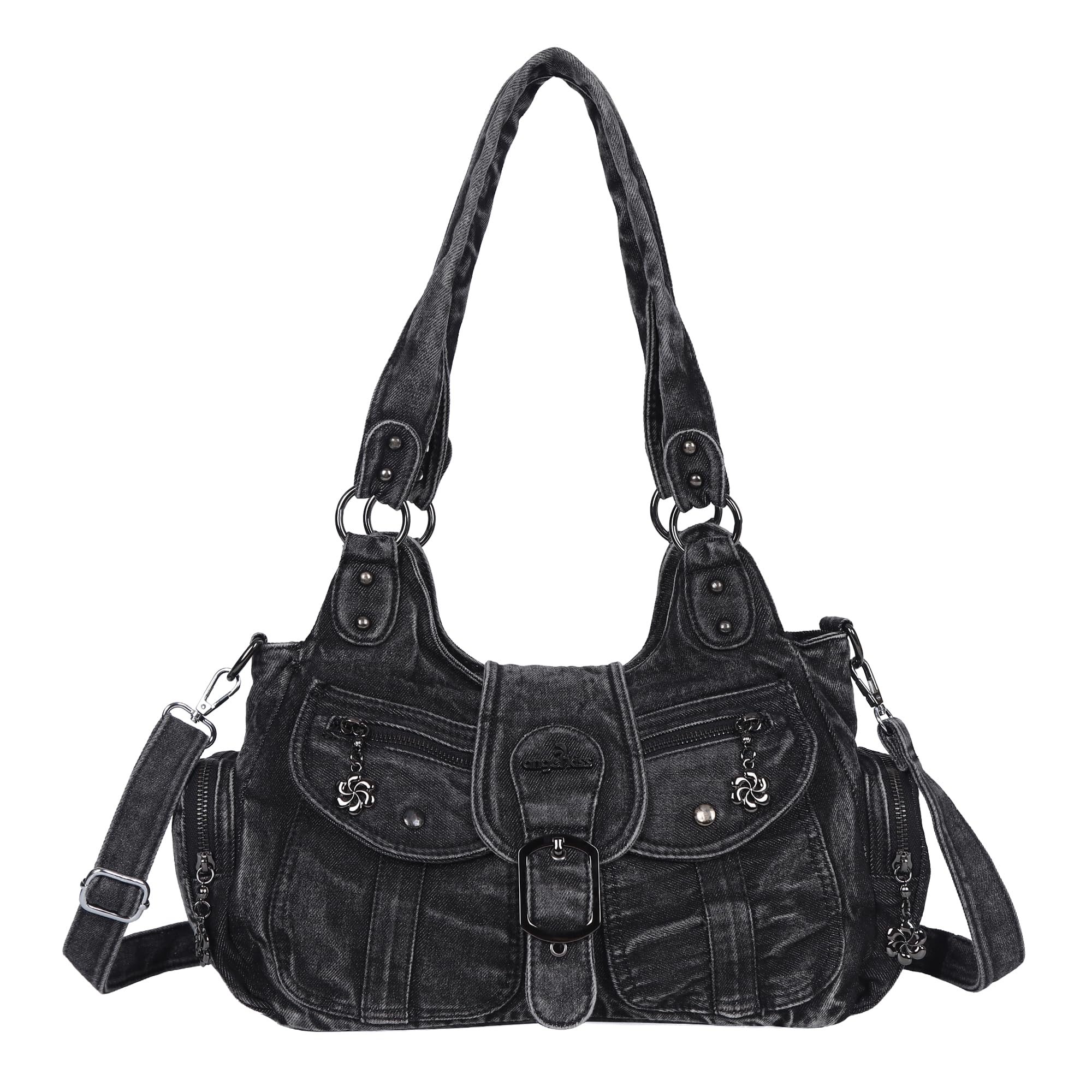 Angel Kiss Damen Handtasche Tote Bag Shopper Weiches PU Leder Schultertasche Umhängetasche Retro mit Abnehmbar Schulterriemen vielen Fächern für Frauen Arbeit Freizeit Schule Reise