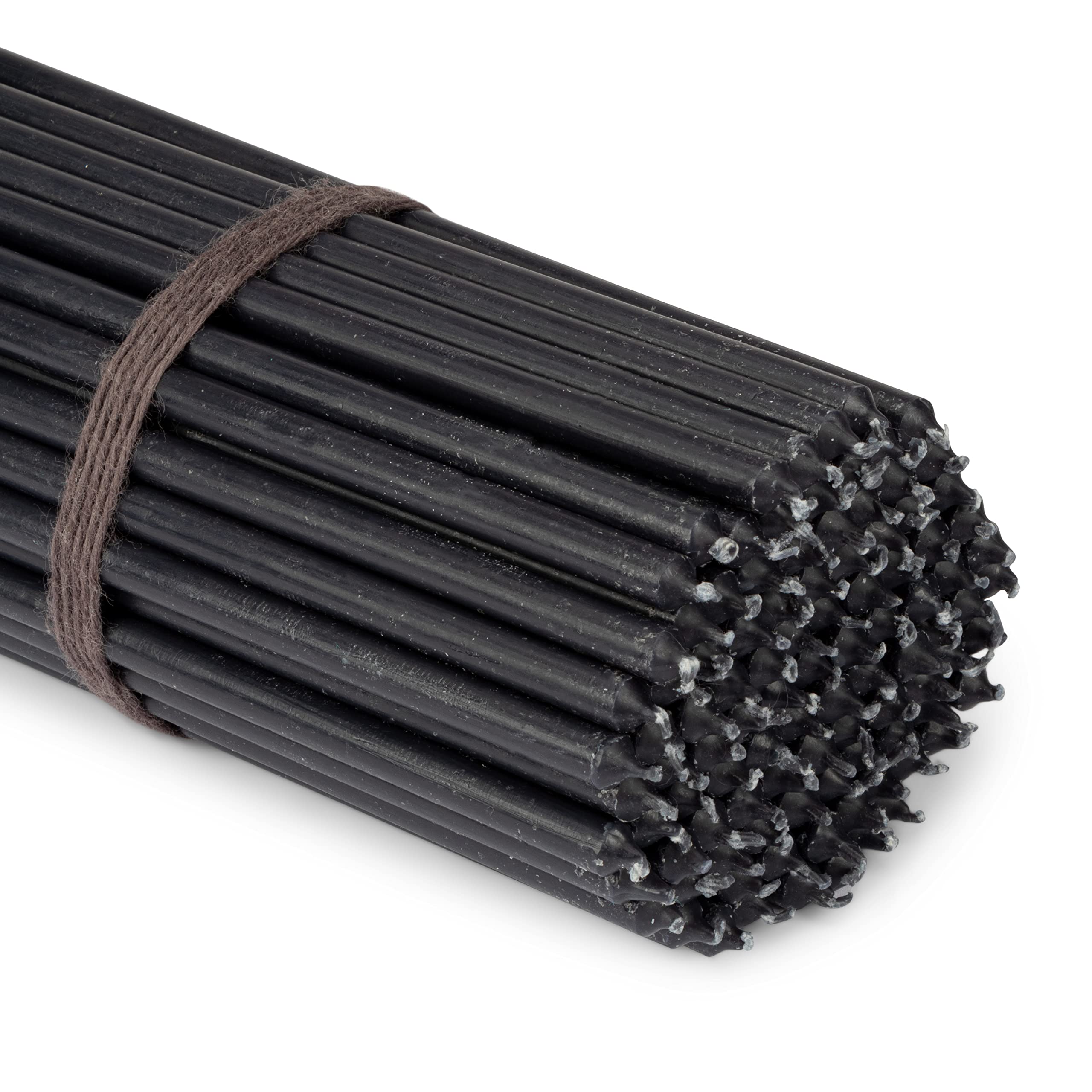 NKlaus, 100x Black dripless Stick Candles L 24cm Ritual Candle Premium Wax Paraffin 36128