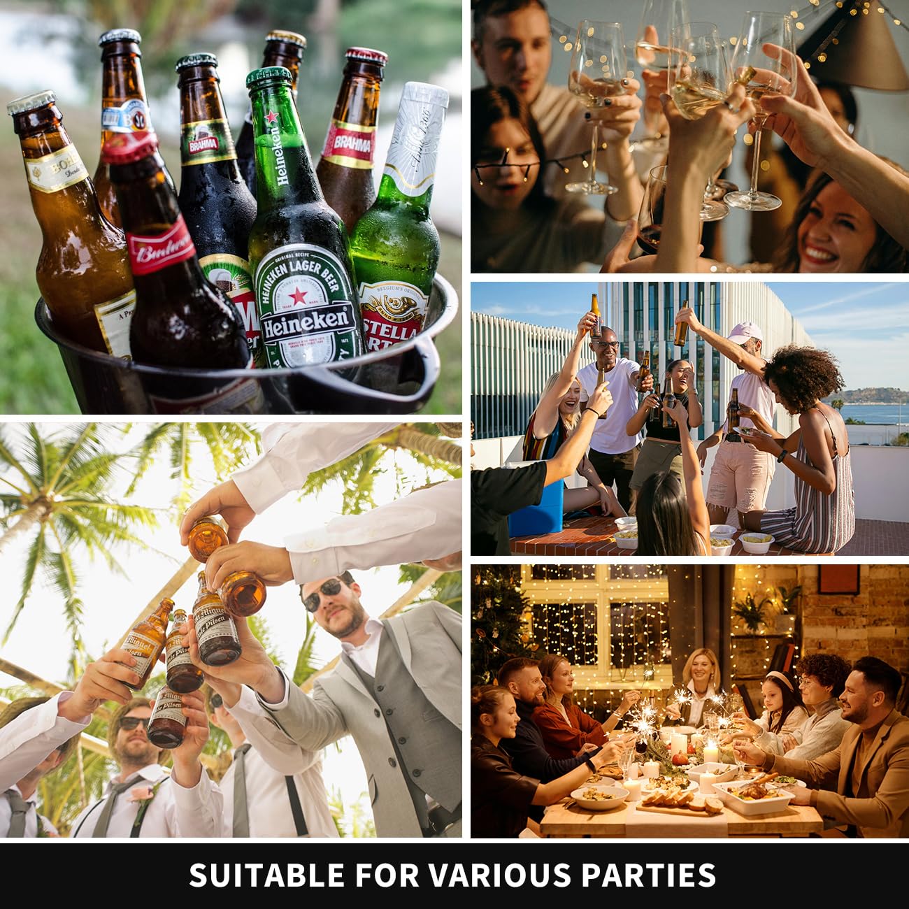 Bottle Opener Gifts - Funny Beer Opener Stocking Stuffers for Adults Men, Cool Stuffer White Elephant Gift for Adults