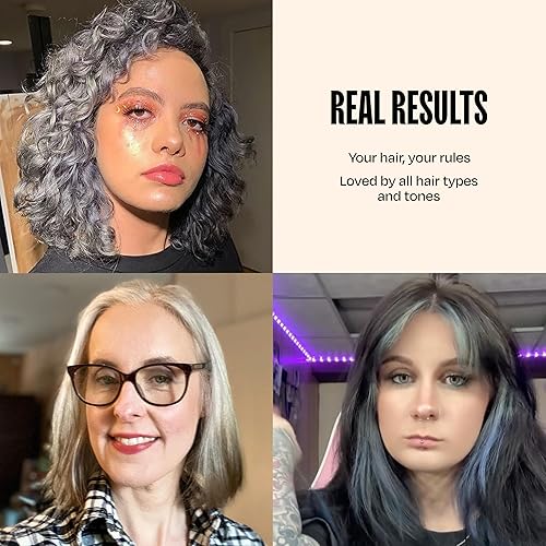 Miniatura 106 de Overtone - Acondicionador de tinte semipermanente para el cabello, 8 onzas, cabello natural y teñido, con manteca de karité y aceite de coco Azul