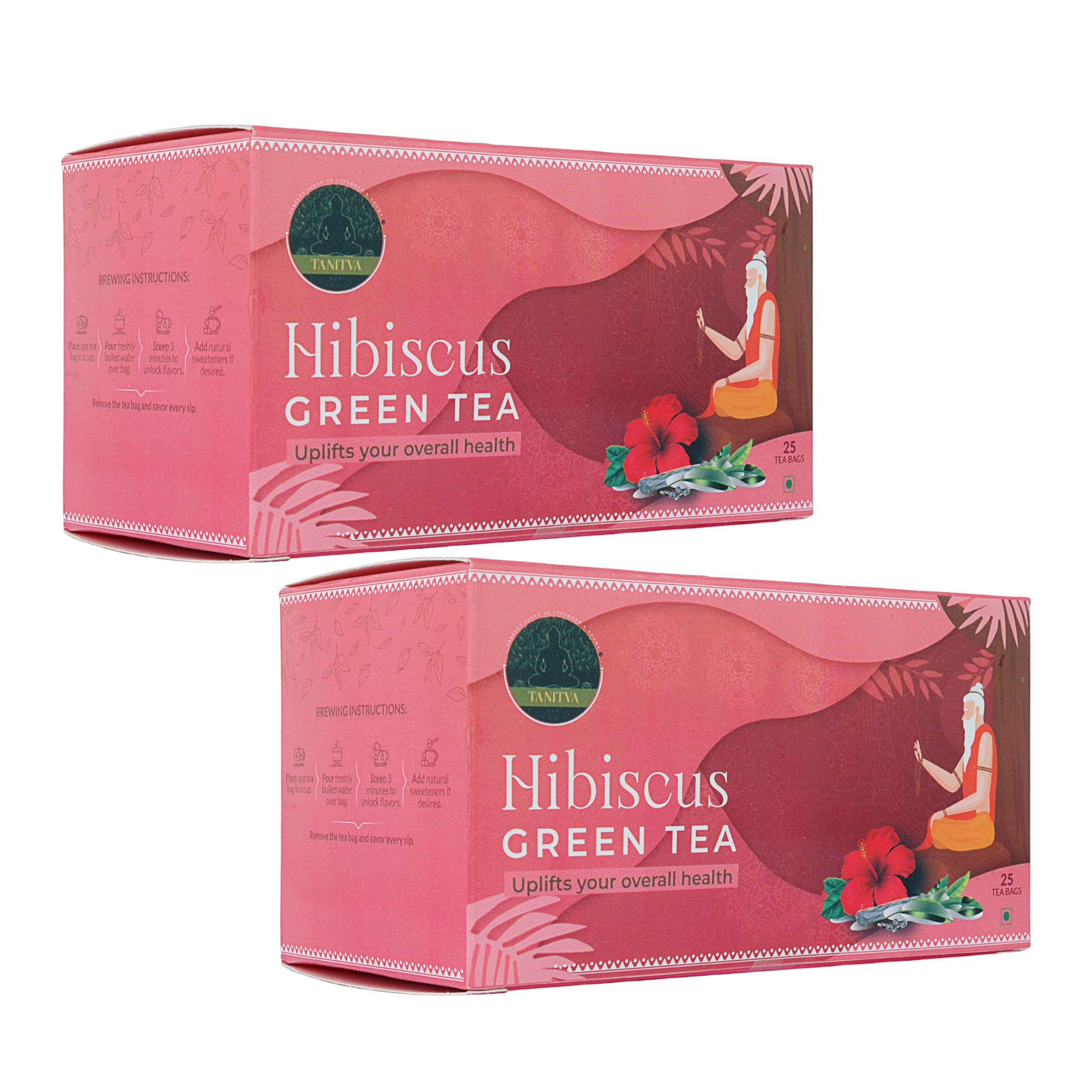 TANITVA Hibiscus Green Tea, Hibiscus Tea with Cinnamon and Clove Green Tea Bags 50 pieces for Flavourful Journey to Health (50 Bags) (B0CPBK534H) Amazon Price History, Amazon Price Tracker