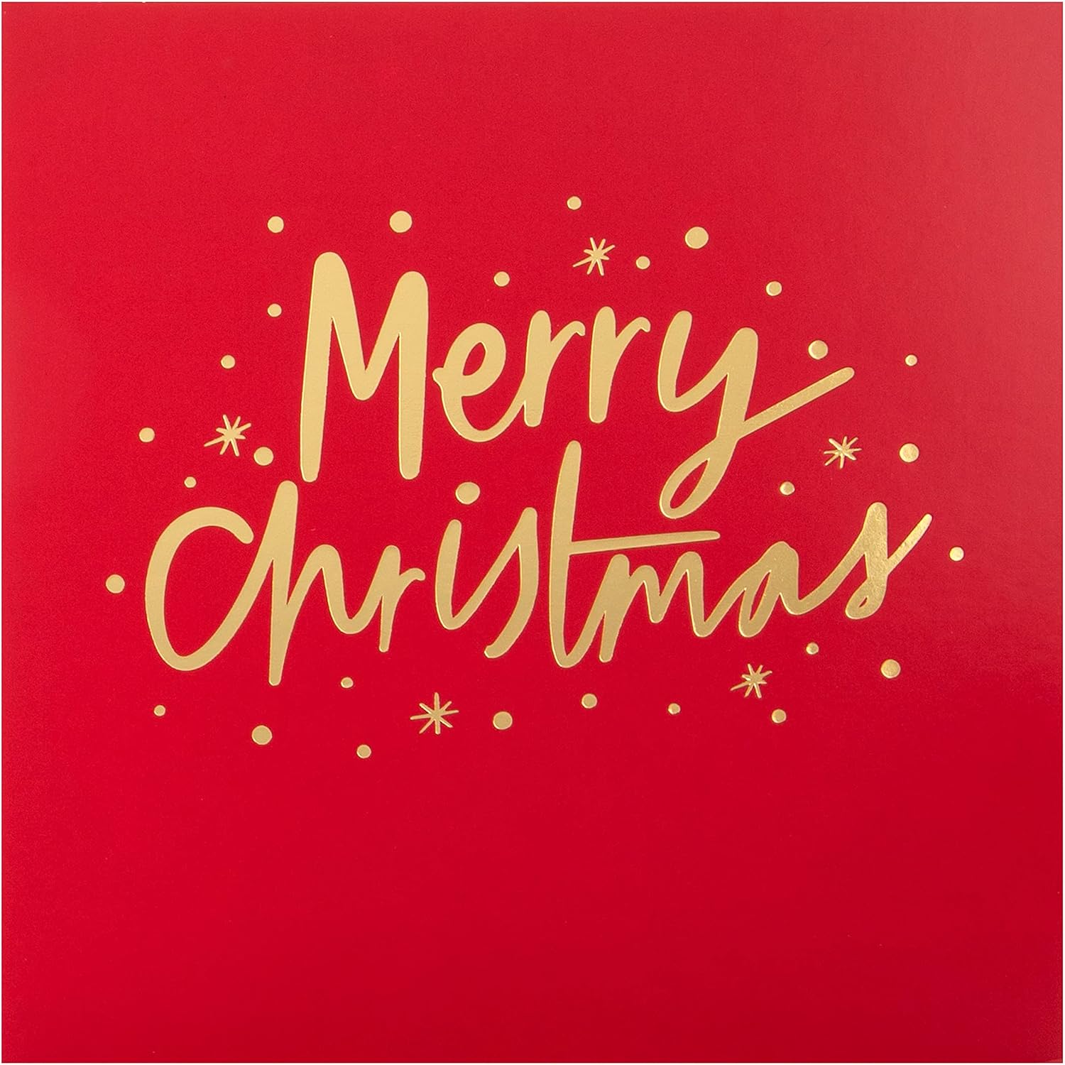 Hallmark Multipack Christmas Cards, Charity Cards, Pack of 16 in 2 Text Based Designs, Gold, Red, Blue