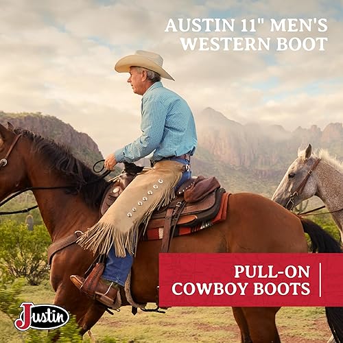 Miniatura 2 de Justin Botas para hombre Bent Rail de 11 pulgadas con punta cuadrada