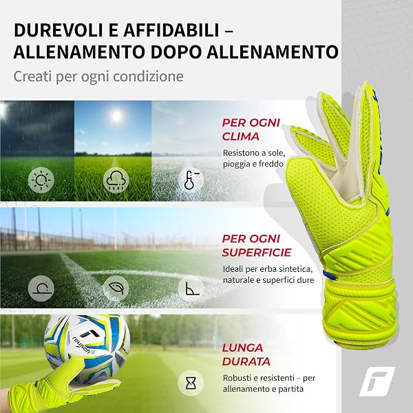 Reusch Attrakt Solid Junior Guanti da portiere|Bambini 5–16 anni|Presa sicura con lattice|Calzata comoda e fascia avvolgente|Traspiranti e resistenti|Allenamento e partita - 4