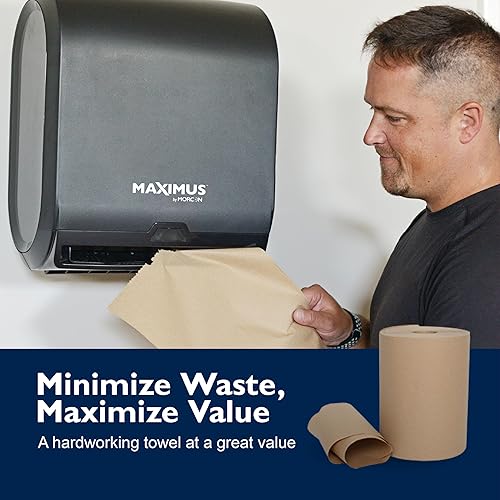 Miniatura 11 de Maximus X0907 - Toallas de papel recicladas con absorción superior, rollos de toallas de papel comerciales de 10 pulgadas adecuadas para oficinas
