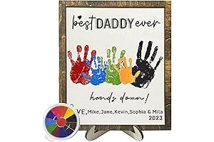 Personalized 'Best Dad Hands Down' Sign: A Unique Masterpiece for Super Dads