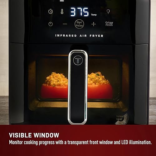 Miniatura 6 de T-fal Freidora de aire infrarroja, 2 veces más rápida que el calentamiento tradicional*, Combo de horno tostador con freidora de aire grande,