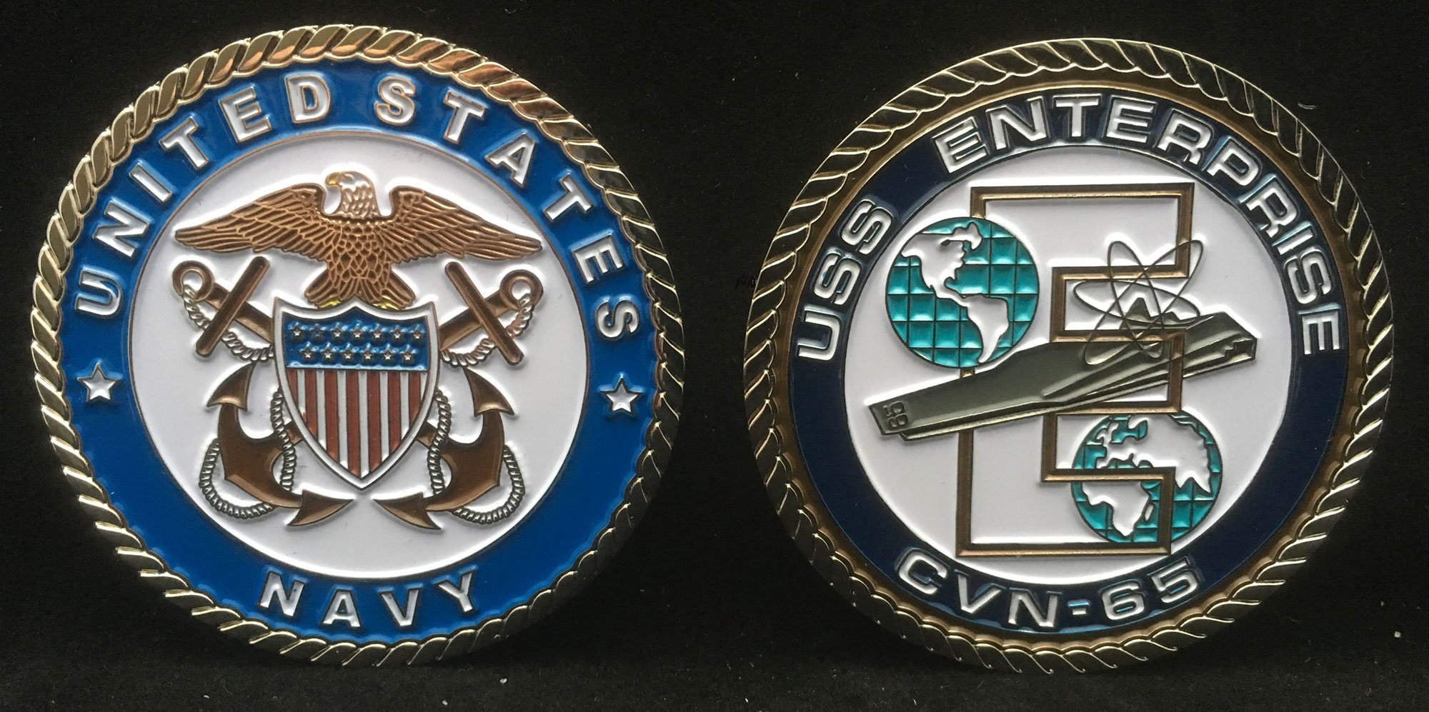 USS Enterprise CVN 65 (Officer) Challenge Coin