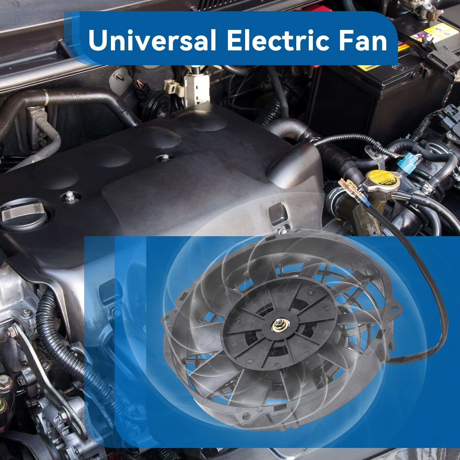 Ventilatore Generale Dell'auto, Ventola per Condizionatore D'aria Da 8 Pollici Accessori per Prestazioni Automobilistiche per Radiatore Raffreddamento Automatico Aria Condizionata