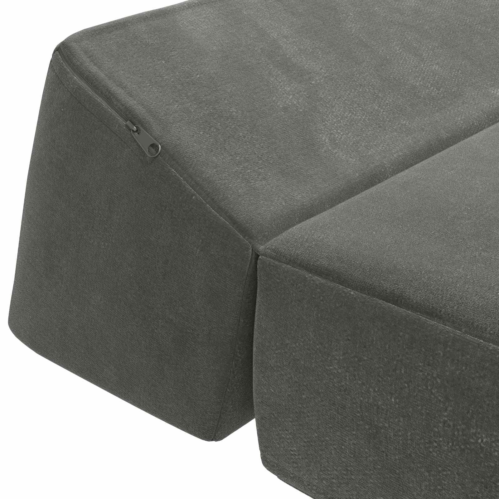vidaXL Divano Letto Pieghevole Grigio Scuro 60x70x41 cm Tessuto Compatto