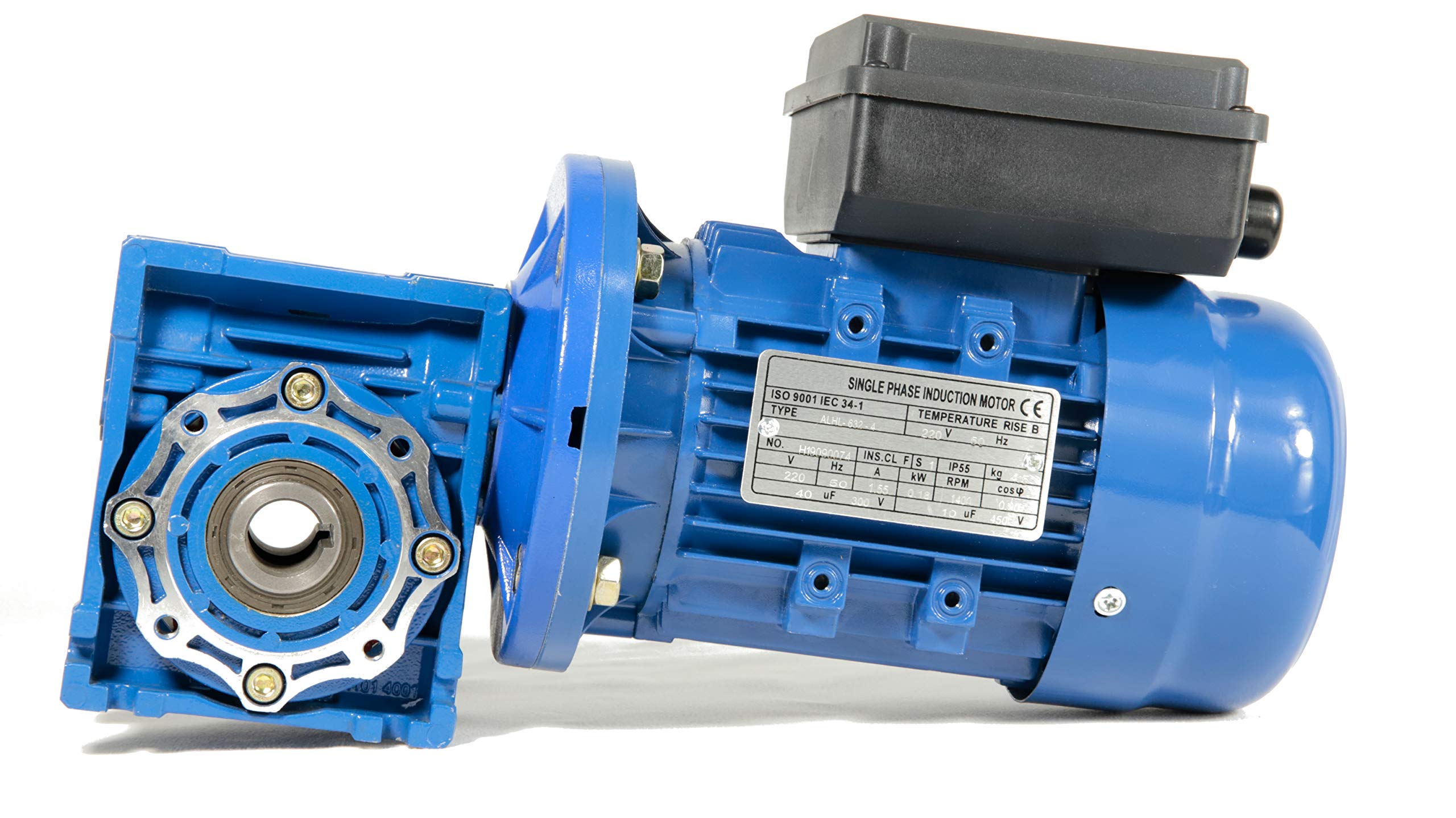 MOTORÉDUCTEUR MONOPHASÉ 220V 1CV / 0,75KW - 375 tr/min de sortie