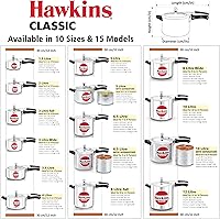 Vista 6 de Olla a presión de aluminio Hawkin Classic CL15, pequeña, 0.4 galones, color plateado, Plateado