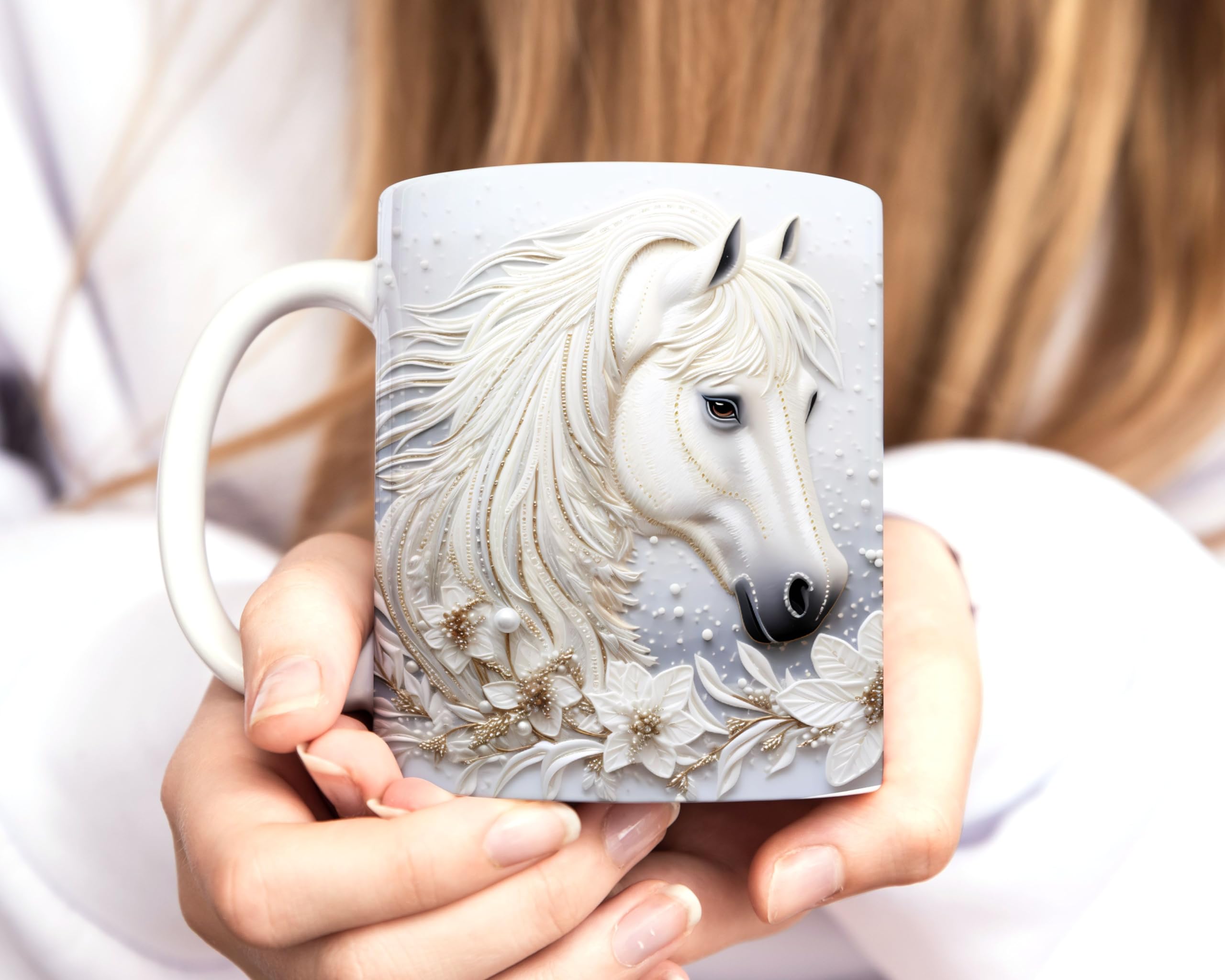SpecialMe Pferde-Motive Tasse – Weihnachtsgeschenk Für Pferdefans, 325 Ml