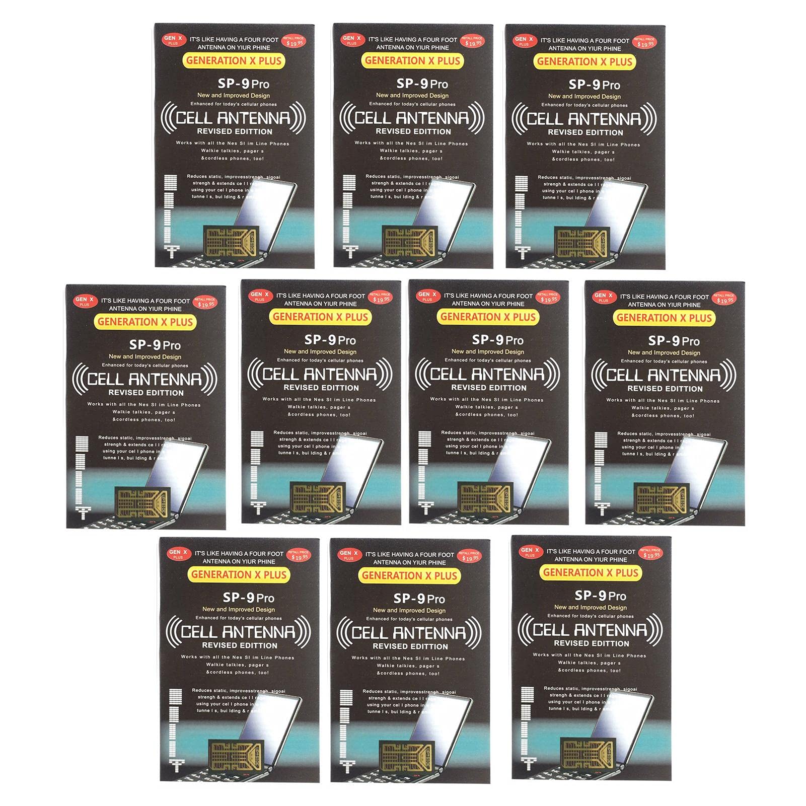Autocollants Signal téléphone Portable,10 Autocollants -9Pro pour Signal téléphone Portable | Amplificateur d'antenne d'amélioration du Signal réseau
