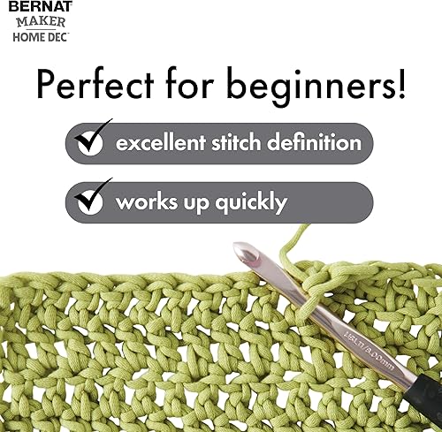 Miniatura 3 de Bernat Maker Home - Hilo de arcilla de diciembre paquete de 2 unidades de 882oz88 onzas algodón 5 voluminosos 317 yardas tejido  ganchillo