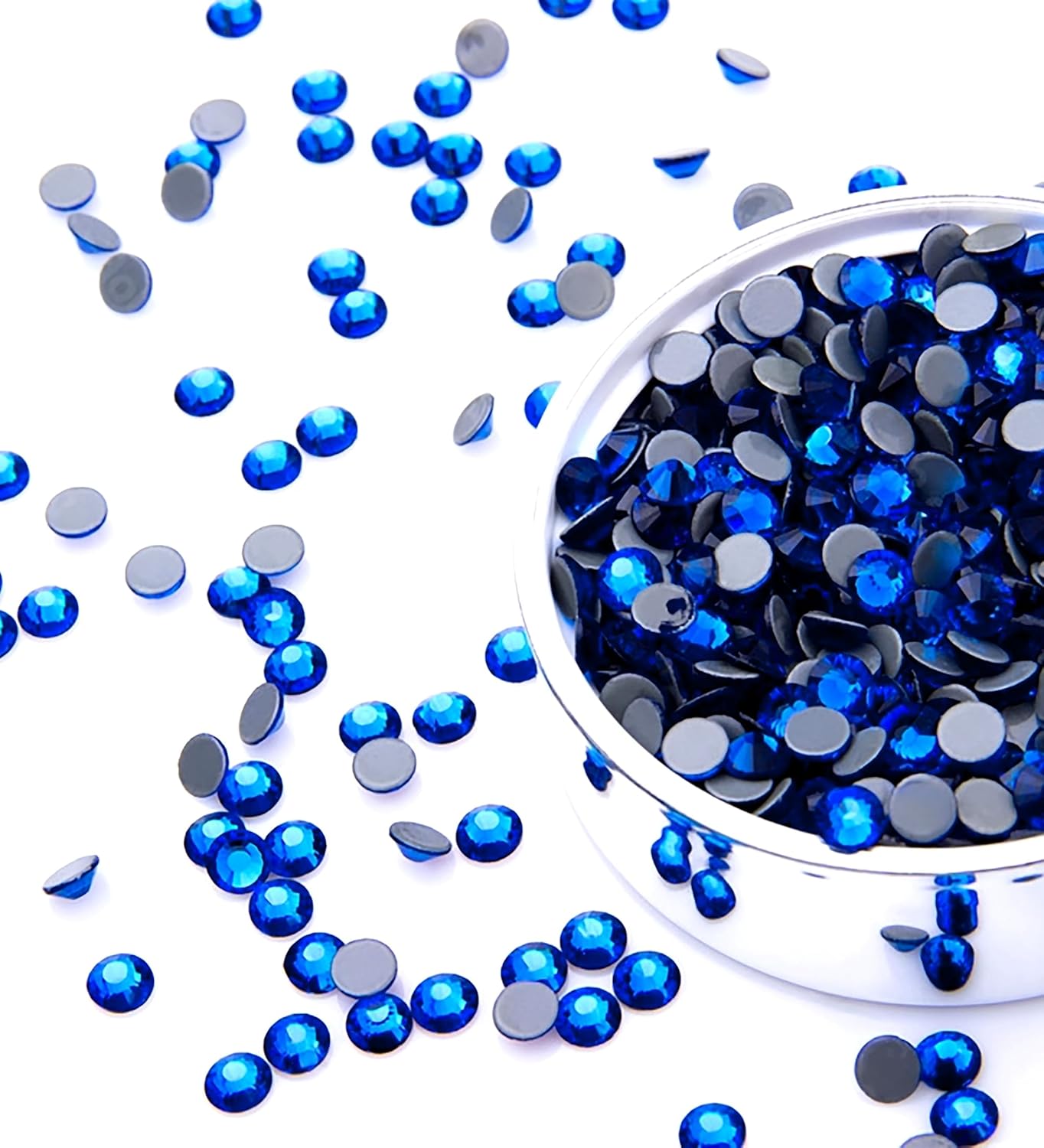 Hotfix Rhinestones Czech Quality 5mm (20ss) Navy Blue Color 10gross (1440 Pieces) Crystal Stud Crafts on Fabric, Clothes, Shoes, and Jeans Cristal De Gemas De Diamantes De Imitación