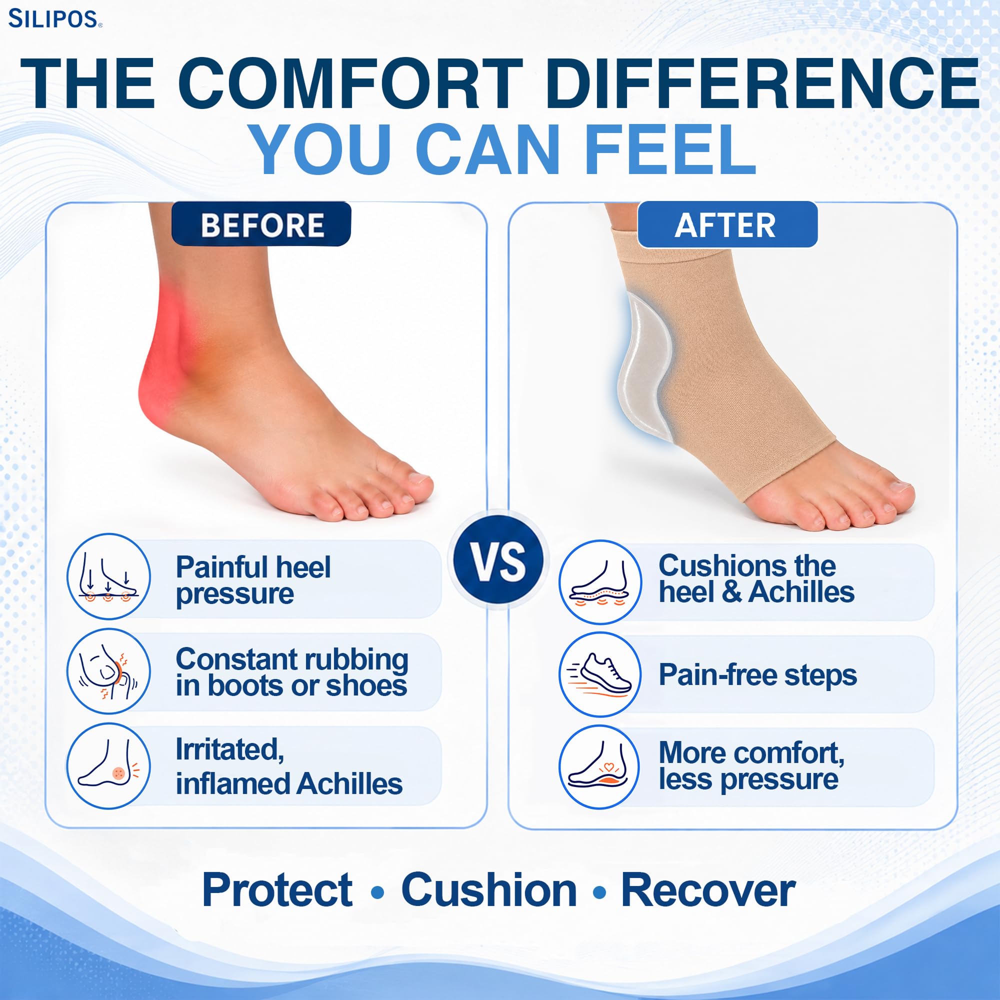 Silipos Achilles Heel Sleeve(Size=Large/X-Large) by Silipos
