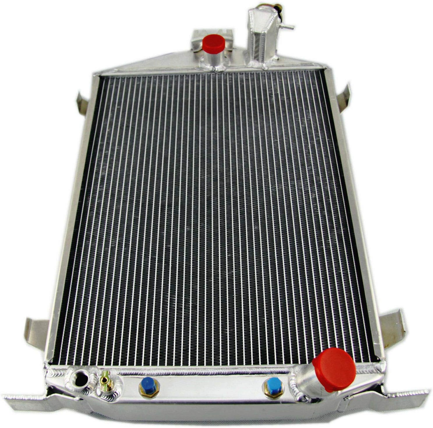 All Aluminum Radiator For 1932 32 Ford Model B BB Hi Boy Street Rod Chevy V8 Swap 4 Row Core Radiator Shroud Fan Relay Kit AT