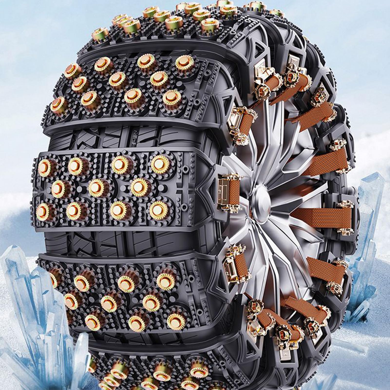 Catene Da Neve Installazione In 5 Secondi Artigli Di Trazione | Adatte Per Cerchioni Da 165-265mm Catene Da Neve Per Auto Per Trazione, Neve, Fango, Sabbia, Ghiaccio, SUV, Rimorchio