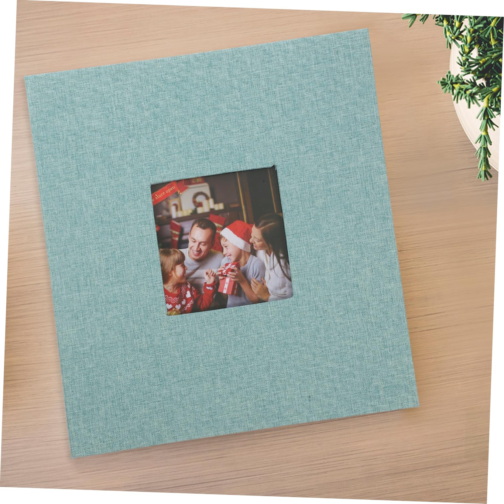 Alipis Álbum de Fotos de Lino Ventana Álbum de Fotos Adhesivo para Boda de Recuerdos Páginas Autoadhesivas para Scrapbooking