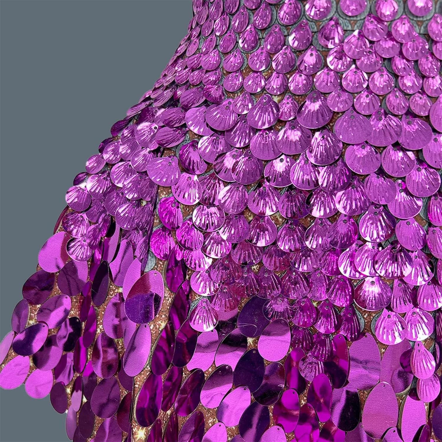 Women Sparkly Sequins Latin Dress Spring Stage Wear Outfit Fit for Birthday Prom Nightclub Dance Show