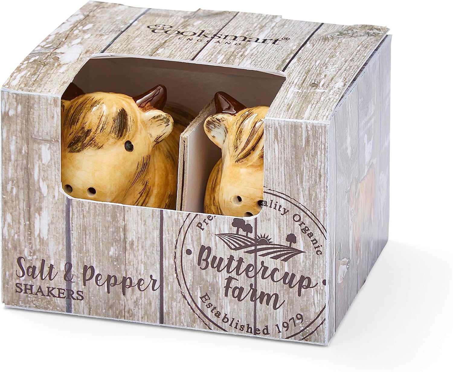 Cooksmart British Designed Salt and Pepper Sets | Salt and Pepper Pots to Suit All Kitchens | Salt and Pepper Shaker for Everday Use - Buttercup Farm