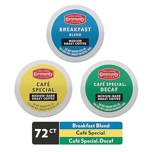 Miniatura 10 de Community Coffee - Paquete variado de 36 cápsulas de café, tostado oscuro, compatible con cafeteras Keurig 2.0 K-Cup (12 unidades, paquete de 3)