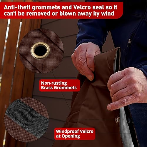 Miniatura 7 de Redford Supply Co. Cold Snap - Cubierta aislante de doble pared de algodón para prevención de reflujo (5F), cubiertas de rociadores para exteriores,