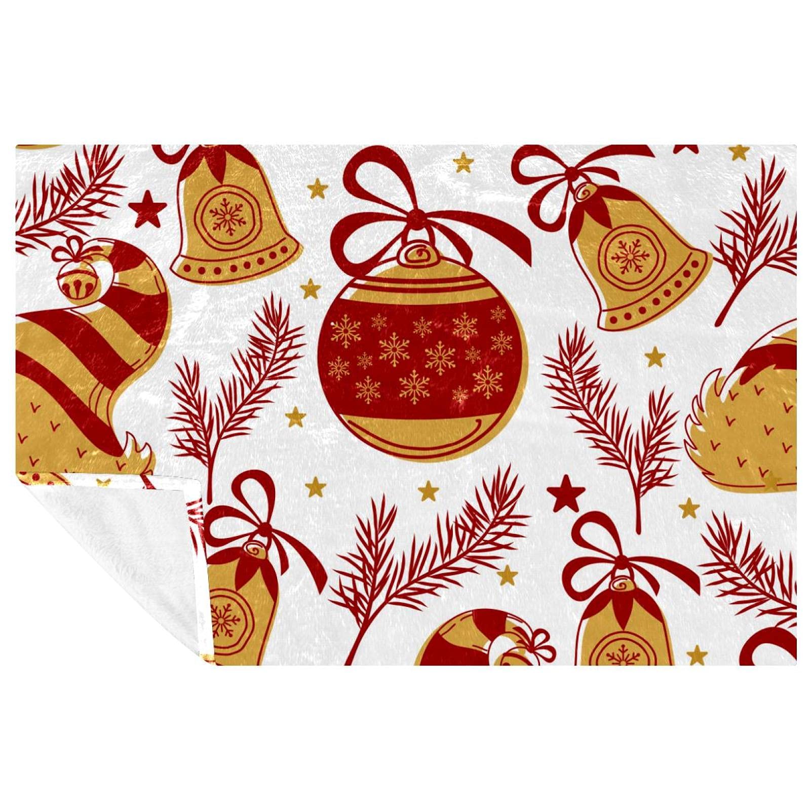 Couverture de Noël douce plaid chaud isolant thermique lit canapé 150x100 cm