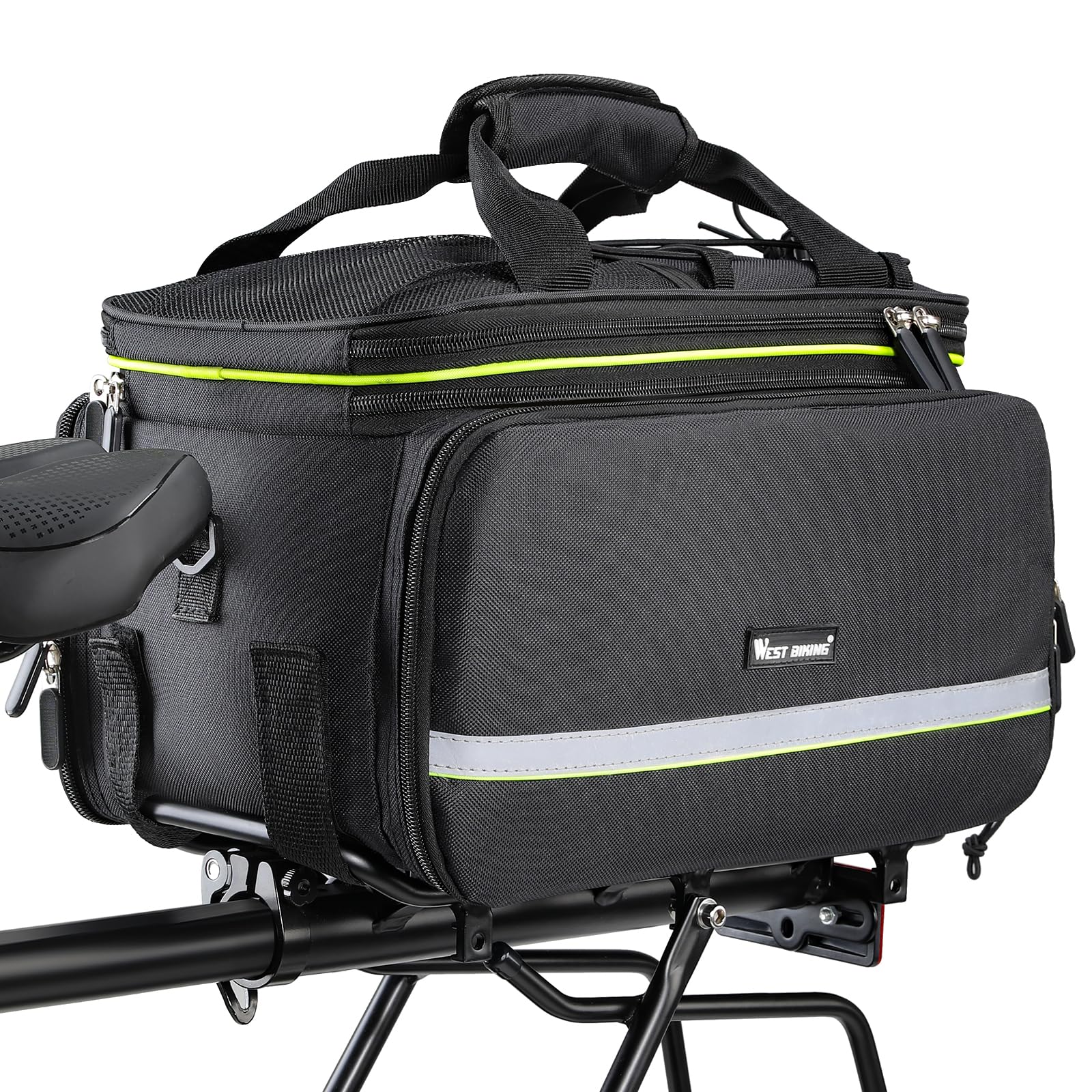 West Biking 35L Panniers Bike Bags Double Side Bike Saddle Bag Black New
