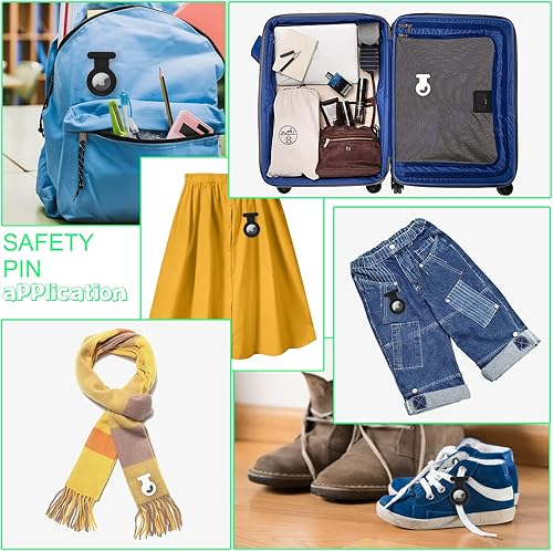 Miniatura 7 de lotelf.com Soporte para Airtag para niños, paquete de 4 unidades de silicona oculta con pin invisible GPS Tracker, funda para Airtag para niños,