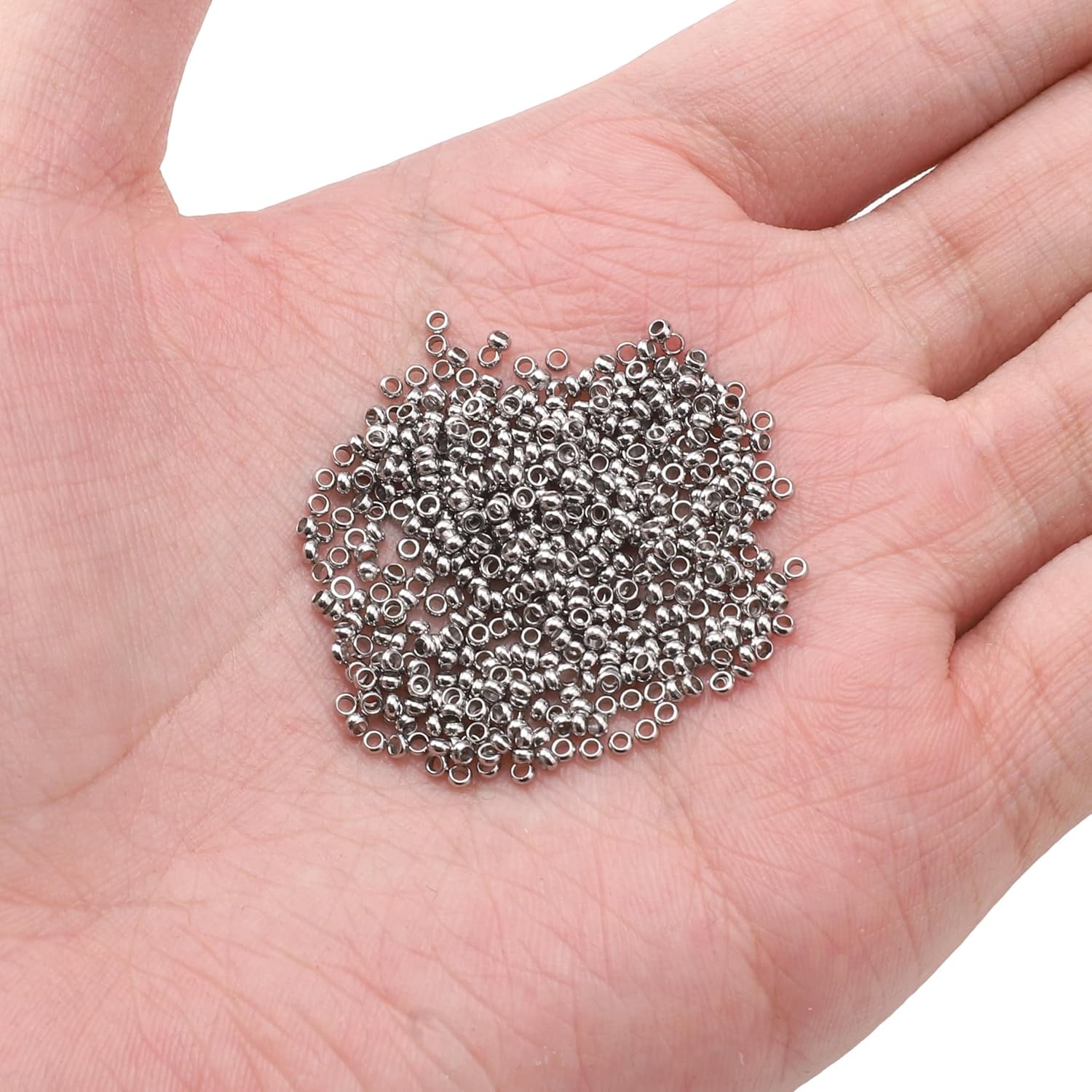 304 Stainless Steel Round Crimp Beads 2.0mm 500pcs for Jewelry DIY Making and Repairing - Image 4