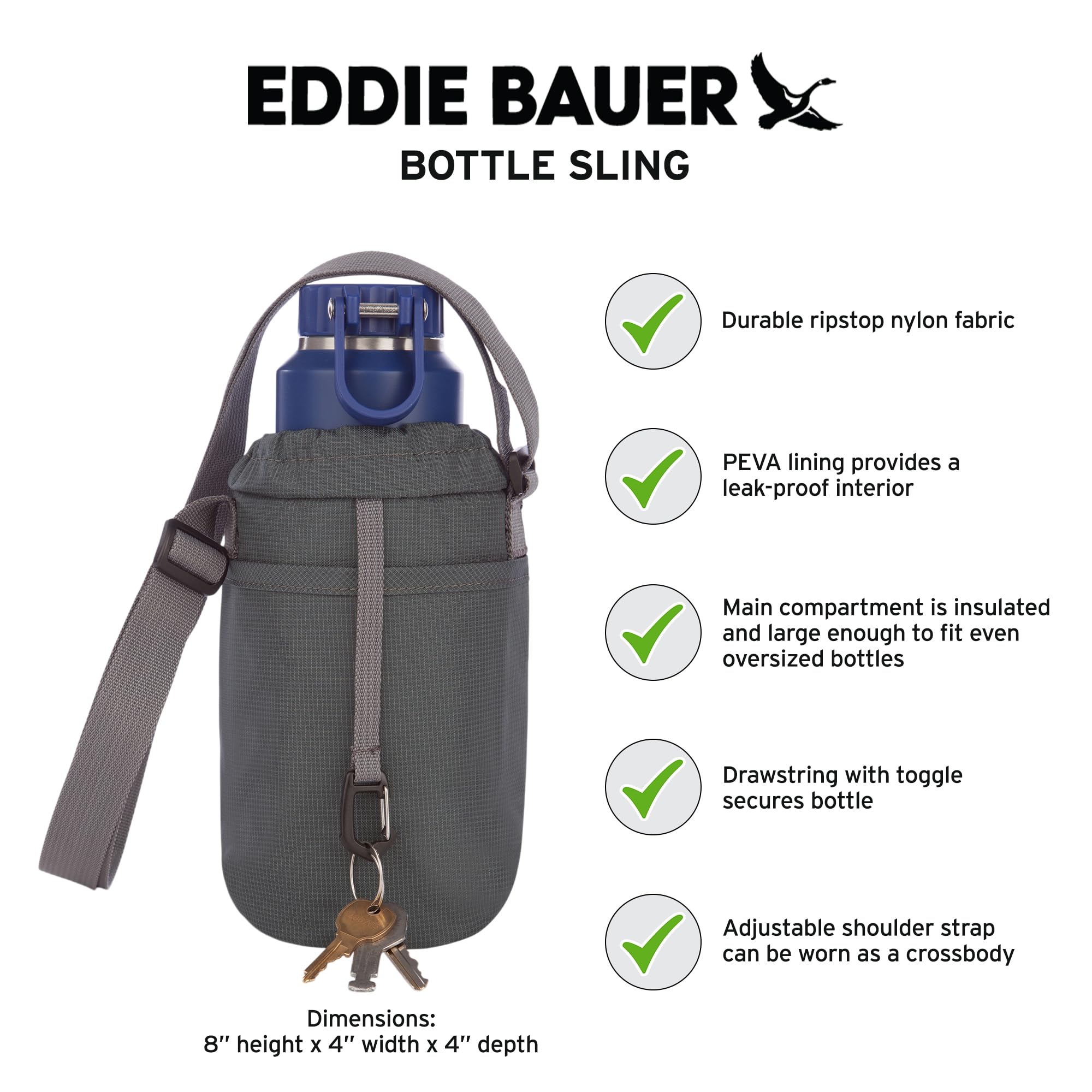 Eddie Bauer Borsa termica per bottiglie | Sling | Lavoro | Viaggi | Outdoor | Pioggia