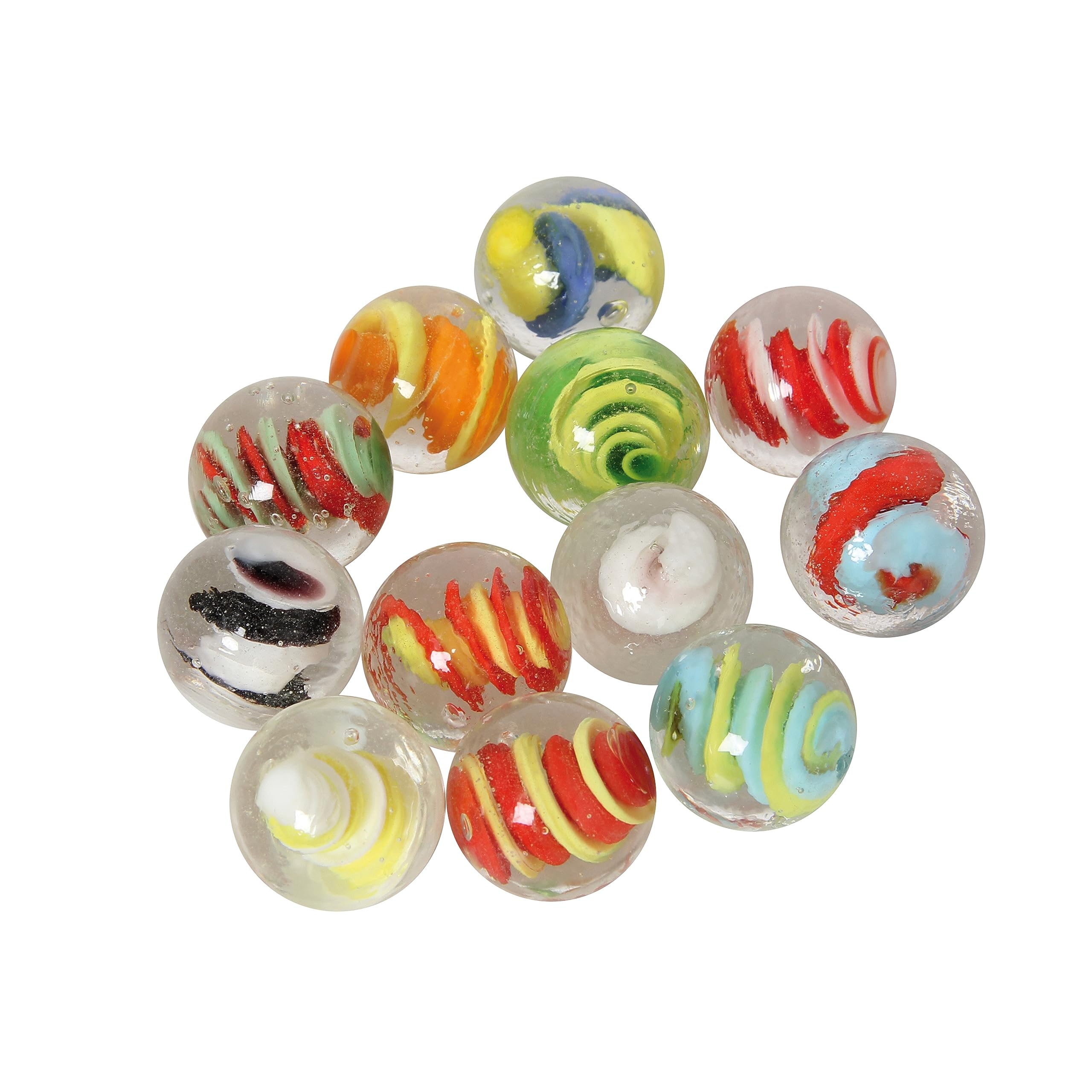 Bartl 111710 Spirale 25 mm Lot de 12 billes décoratives en verre pour décorer