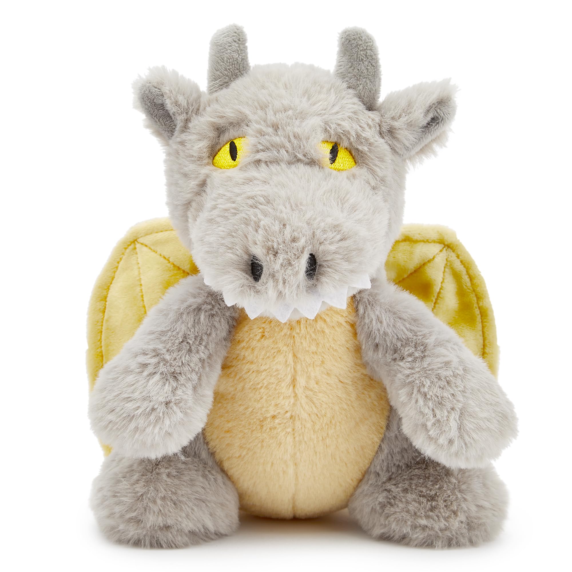 Zappi Co Ultra Soft Grey Dragon Plush Toy (21cm Height) - 100% Recycled, Eco-Friendly, Newborn Gift, Realistic Lifelike