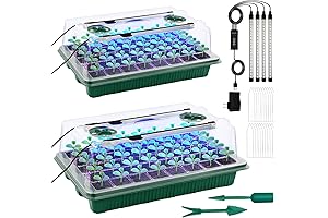 NewKIts: 2-Pack Seed Starter Kit Greenhouse with Humidity Dome and Timer