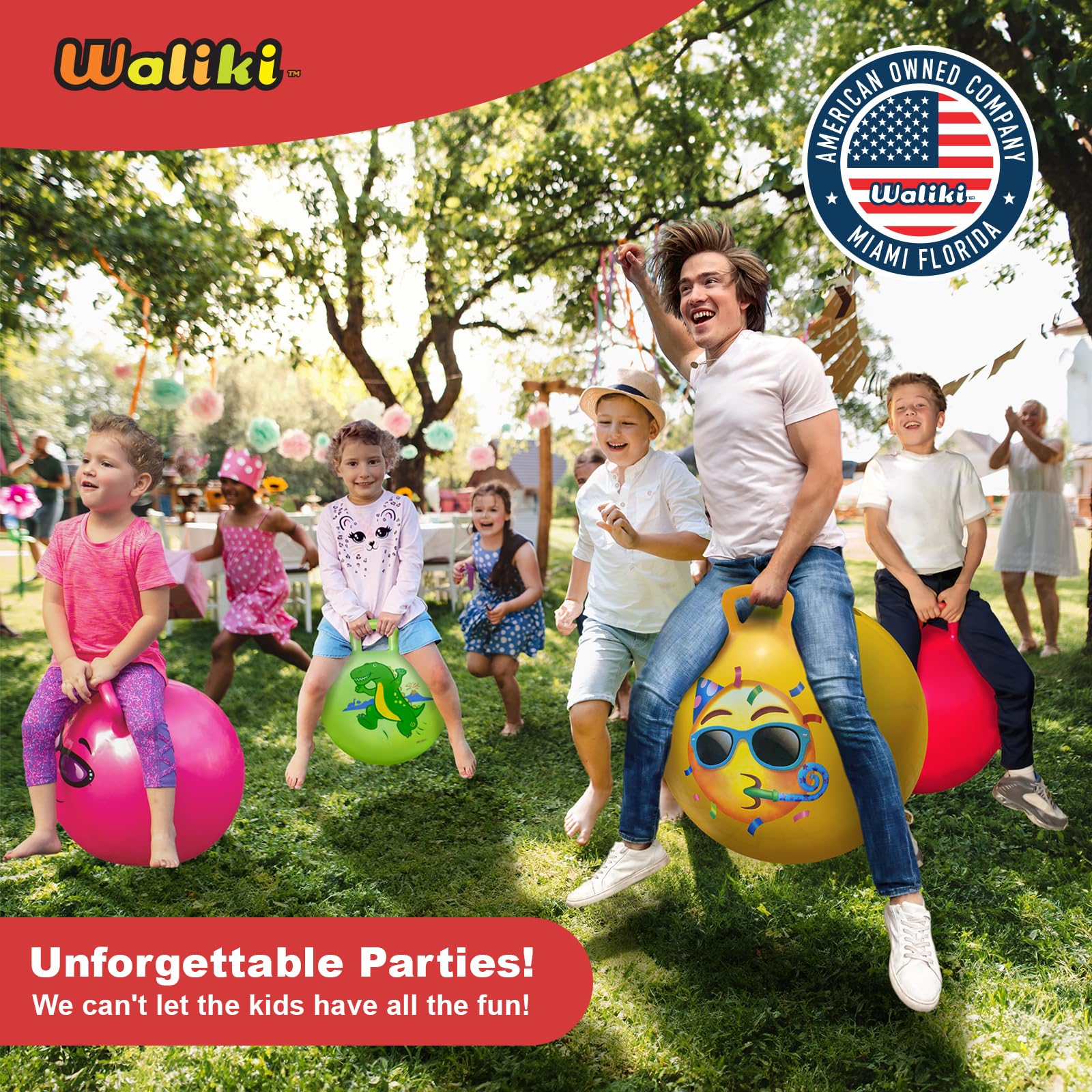 WALIKI Dino Hopper Ball for Kids 3-6 | T-Rex Hippity Hop | Jumping Hopping Ball - Image 5